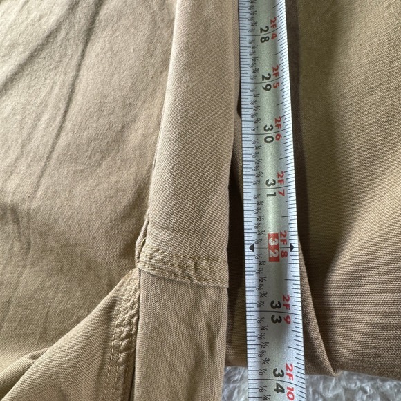 Carhartt Carpenter Workwear Pants Pockets‎ Khaki Tan Brown 40x32 Straight Leg - Picture 7 of 9